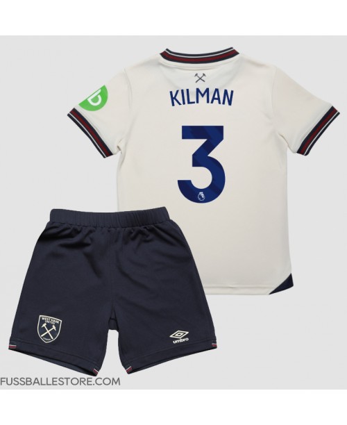 Günstige West Ham United Max Kilman #3 Auswärts Trikotsatzt Kinder 2025-26 Kurzarm (+ Kurze Hosen) Günstige West Ham United Max Kilman #3 Auswärts Trikotsatzt Kinder 2025-26 Kurzarm (+ Kurze Hosen)